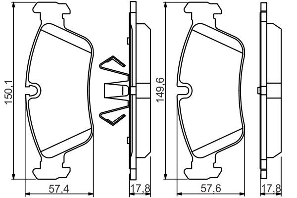 Гальмівні колодки дискові BOSCH 0986495276 - zapix