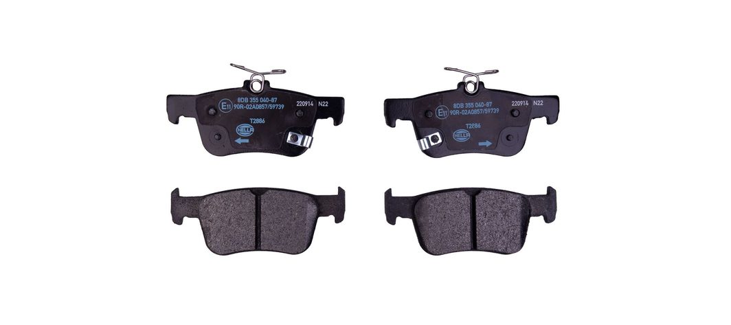 Гальмівні колодки дискові HELLA 8DB355040871 - zapix