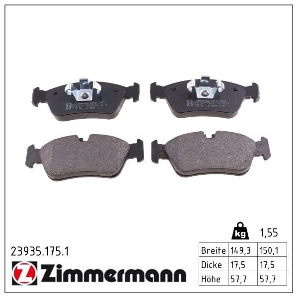 Гальмівні колодки дискові ZIMMERMANN 239351751 - zapix