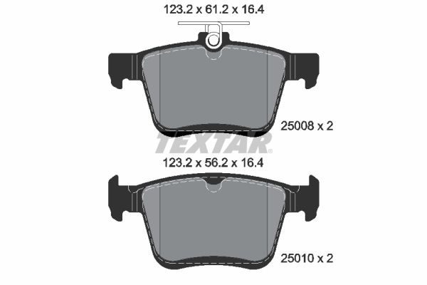 Тормозные колодки дисковые TEXTAR 2500801