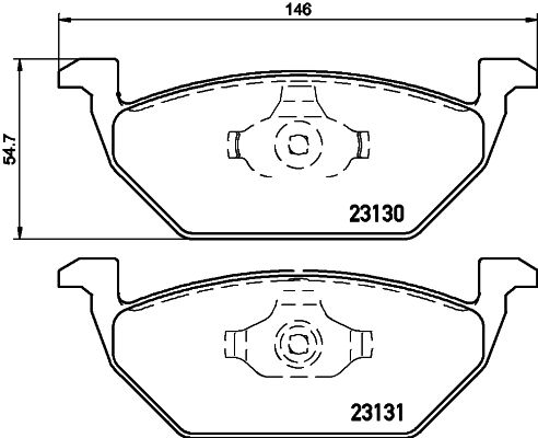 Гальмівні колодки дискові HELLA 8DB355008591 - zapix