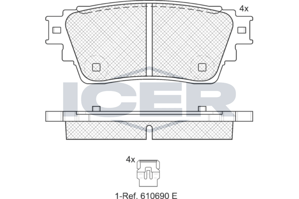 Тормозные колодки дисковые ICER 182357