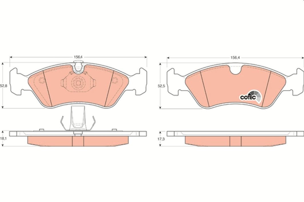 Гальмівні колодки дискові TRW GDB1300 - zapix