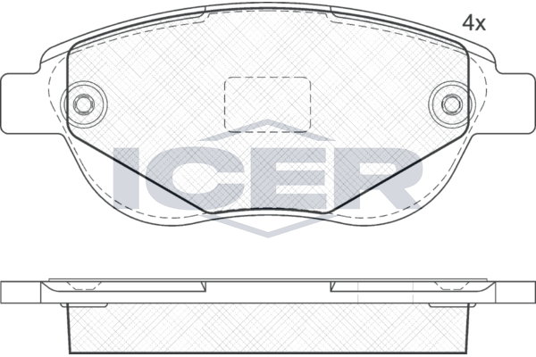 Гальмівні колодки дискові ICER 182011 - zapix
