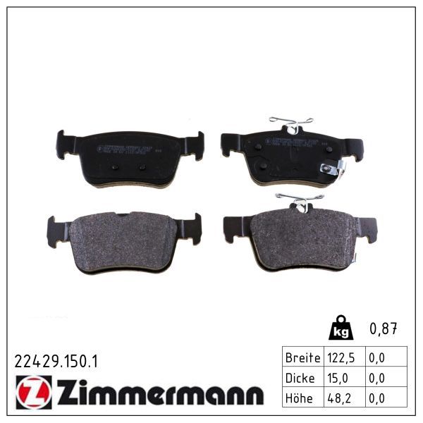 Гальмівні колодки дискові ZIMMERMANN 224291501 - zapix
