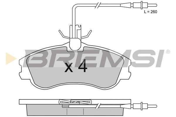 Гальмівні колодки дискові BREMSI BP2711 - zapix