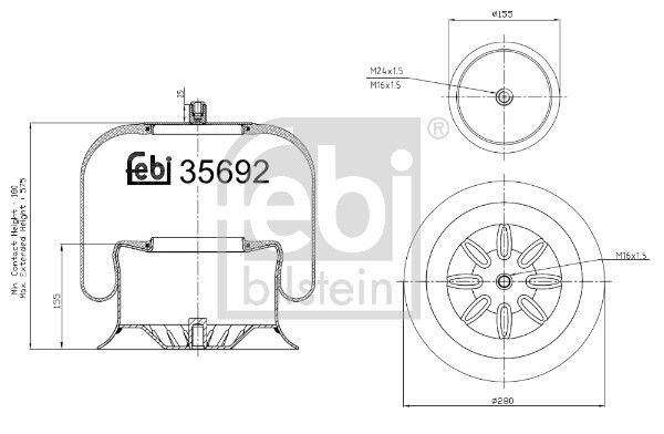 Пневматична підвіска FEBI BILSTEIN 35692 - zapix