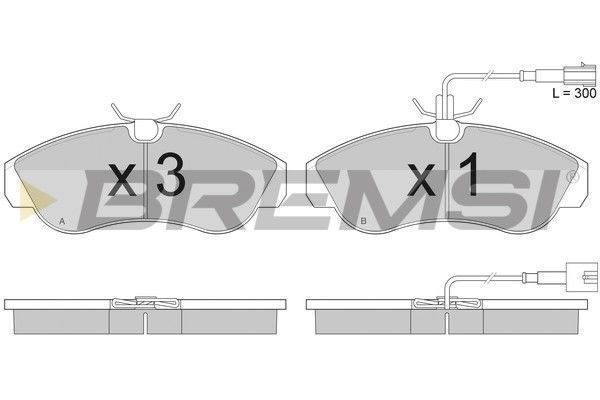 Гальмівні колодки дискові BREMSI BP2889