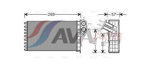 Радіатор пічки AVA QUALITY COOLING PEA6226 - zapix