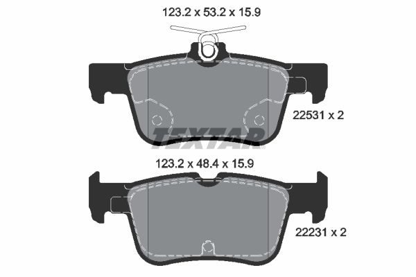 Тормозные колодки дисковые TEXTAR 2253101