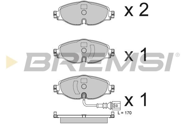 Гальмівні колодки дискові BREMSI BP3782 - zapix