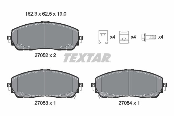 Гальмівні колодки дискові TEXTAR 2705201 - zapix
