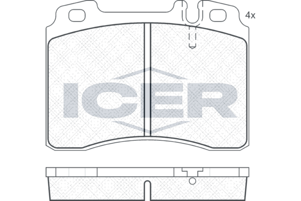 Гальмівні колодки дискові ICER 180861200 - zapix