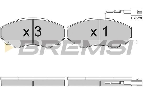 Тормозные колодки дисковые BREMSI BP2997