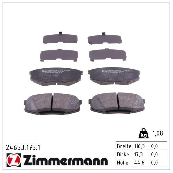 Гальмівні колодки дискові ZIMMERMANN 246531751 - zapix
