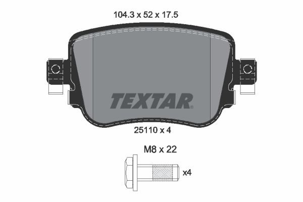 Гальмівні колодки дискові TEXTAR 2511003