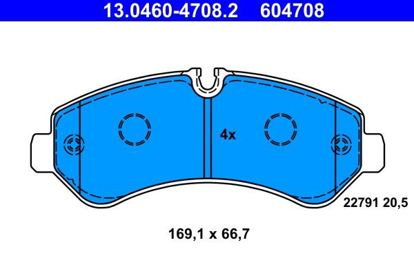 Гальмівні колодки дискові ATE 13046047082 - zapix