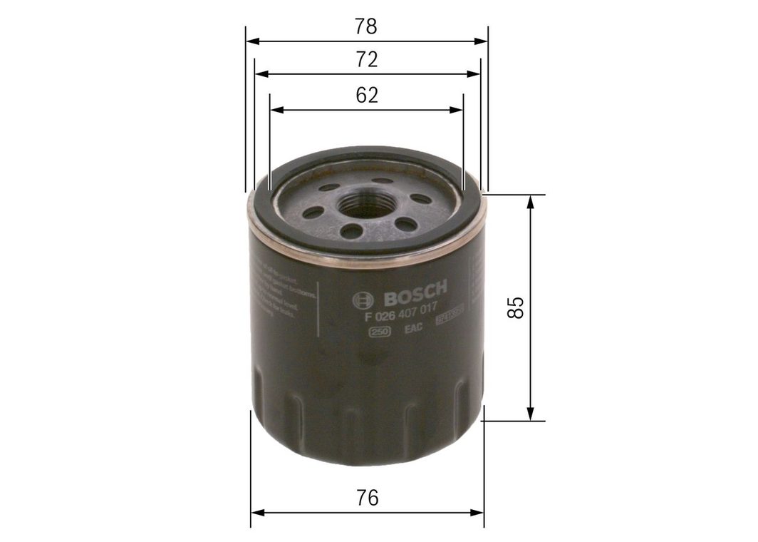 Оливний фільтр BOSCH F026407017 - zapix