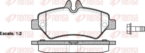 Гальмівні колодки дискові REMSA 124600 - zapix