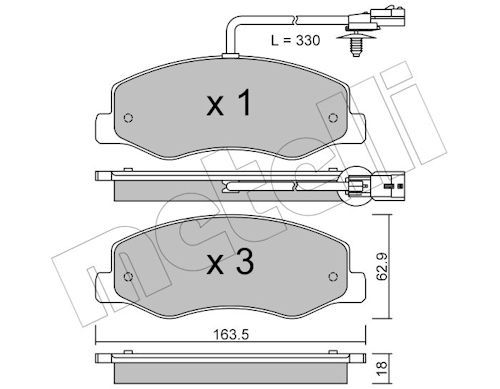 Гальмівні колодки дискові METELLI 2209000 - zapix