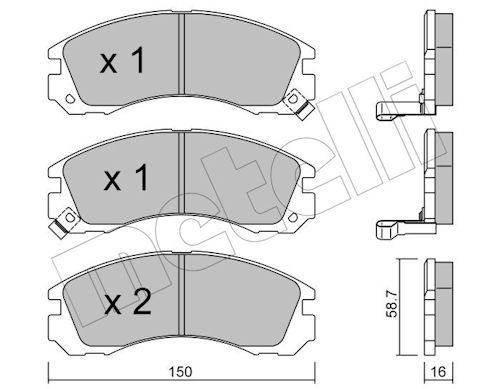 Гальмівні колодки дискові METELLI 2201340 - zapix
