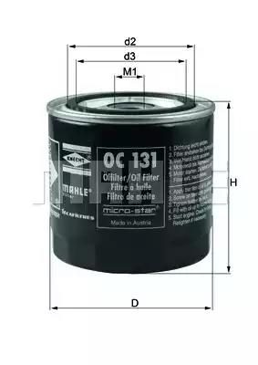 Оливний фільтр MAHLE OC131 - zapix