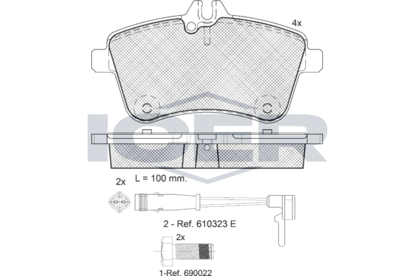 Гальмівні колодки дискові ICER 181677700 - zapix