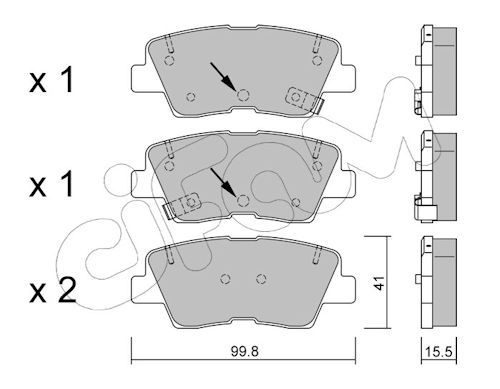 Гальмівні колодки дискові CIFAM 8228861 - zapix