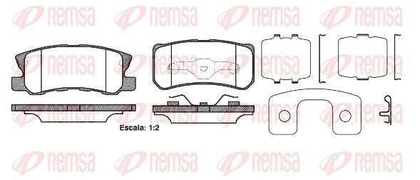 Гальмівні колодки дискові REMSA 080322 - zapix