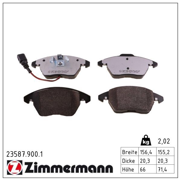 Гальмівні колодки дискові ZIMMERMANN 235879001 - zapix
