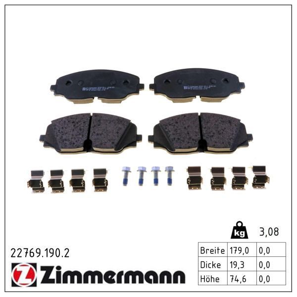 Гальмівні колодки дискові ZIMMERMANN 227691902 - zapix