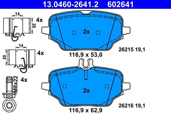Гальмівні колодки дискові ATE 13046026412 - zapix