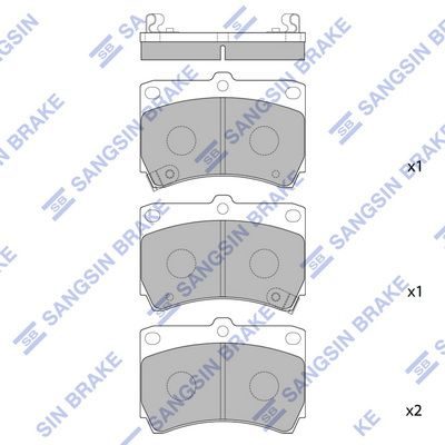 Гальмівні колодки дискові HI-Q SP1067 - zapix
