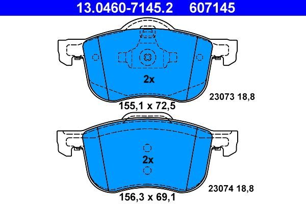 Гальмівні колодки дискові ATE 13046071452 - zapix