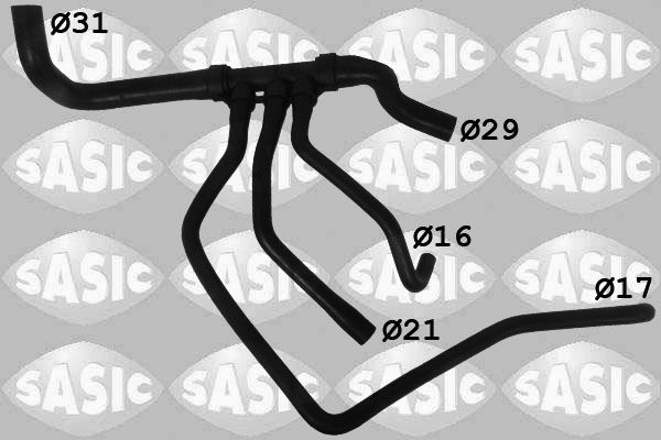 Патрубок системи охолодження SASIC SWH4329 - zapix