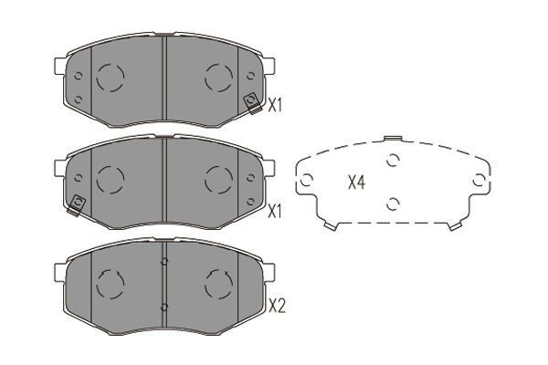 Гальмівні колодки дискові KAVO PARTS KBP4025 - zapix