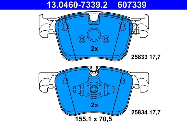 Гальмівні колодки дискові ATE 13046073392 - zapix