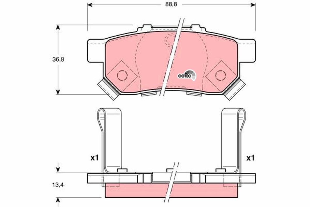 Гальмівні колодки дискові TRW GDB3174 - zapix