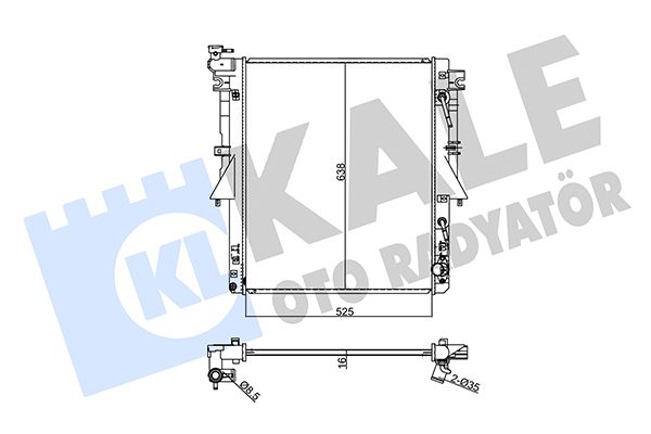Радіатор охолодження двигуна KALE OTO RADYATÖR 355065 - zapix