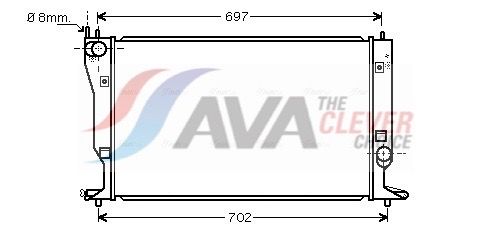 Радіатор охолодження двигуна AVA QUALITY COOLING TO2398 - zapix