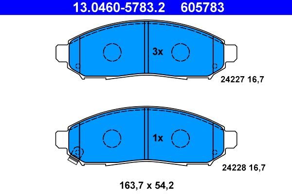 Гальмівні колодки дискові ATE 13046057832 - zapix