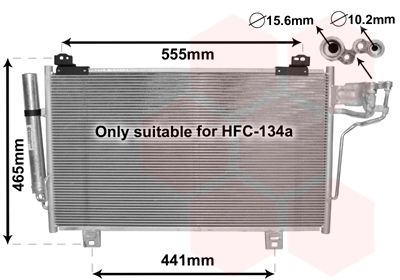 Радиатор кондиционера VAN WEZEL 27005261