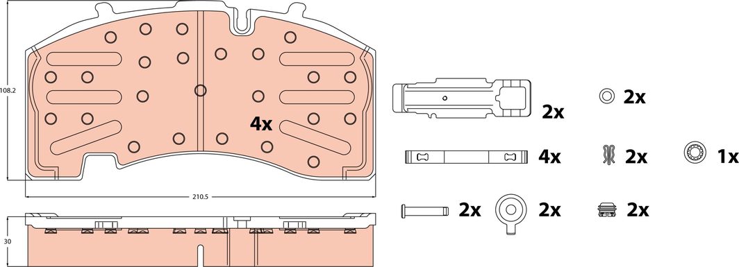 Гальмівні колодки дискові TRW GDB5093 - zapix