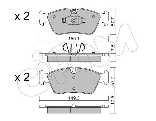 Гальмівні колодки дискові CIFAM 8226400 - zapix