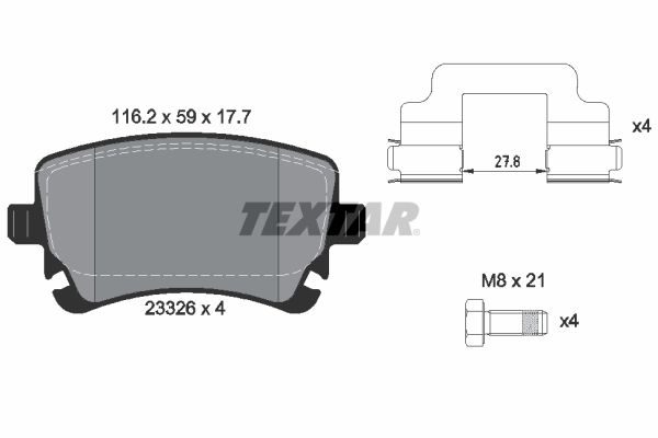 Гальмівні колодки дискові TEXTAR 2332601