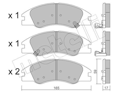 Гальмівні колодки дискові METELLI 2206300 - zapix