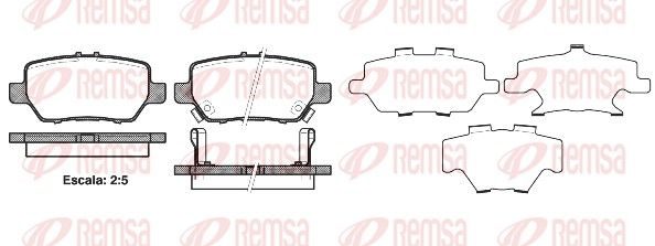 Гальмівні колодки дискові REMSA 116802 - zapix