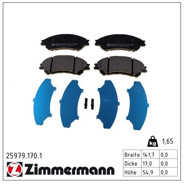 Гальмівні колодки дискові ZIMMERMANN 259791701 - zapix