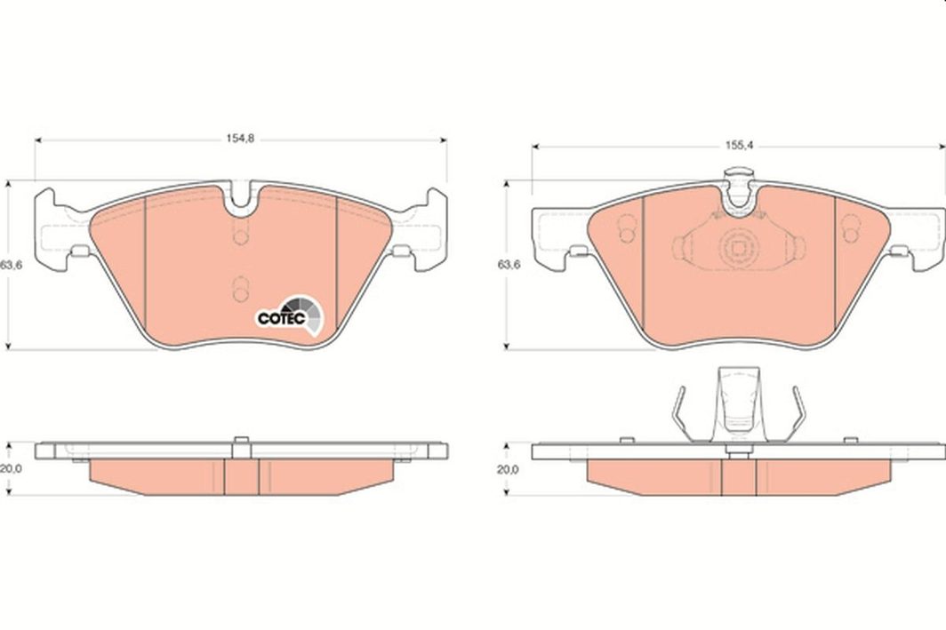 Гальмівні колодки дискові TRW GDB1559 - zapix