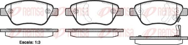 Гальмівні колодки дискові REMSA 085831 - zapix